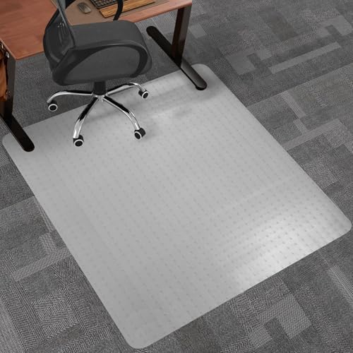 Extra Large Chair Mat Heavy Duty Vinyl Floor Mat with Grips for Office, Studio & Pet Areas Non-Slip Floor Mat with Grip Spikes for Home Office Easy Clean & Extra Thick Carpet Mat (45" x 60")