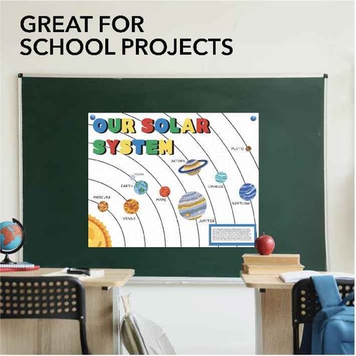 ArtSkills White Poster Board 22” x 28” with 0.5” Grid, Vision Board Supplies, Science Fair Display, 25-Pack