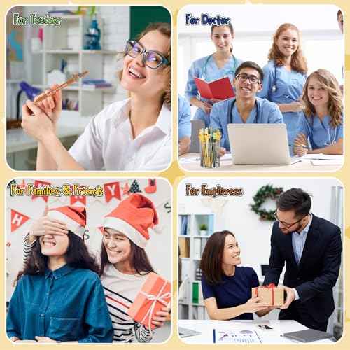 Eersida 100 Set Inspirational Ballpoint Pens Bulk Funny Animal Cute Pens Employee Appreciation Gifts with Positive Bookmarks for Coworkers Teacher Nurse Team Staff Christmas