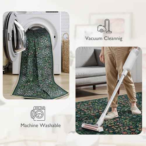Anidaroel Floral Office Chair Mat for Hardwood Floor, 36"x48" Desk Chair Mat for Hard Floors, Under Desk Rug for Rolling Chair, Anti-Slip Computer Chair Mats, Low Pile Carpet Protector Mat