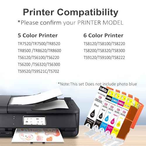 Lecolor 280XXL 281XXL 280 281 Compatible Ink Cartridge Replacement for Canon Ink 280 and 281 Ink, Use to PIXMA TS702 TR8620a TR7520 TR8520 TR8500 TR8600 TS6120 TS6220 TS9120