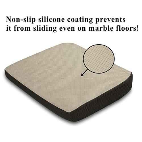 Extra-Large Memory Foam Seat Cushion ? Perfect for Office Chair and Wheelchair ? Does Not Slip Even on Smooth Marble Floors ? Washable & Breathable Cover ? Relieves Back Pain ? 19¡±x17¡±x3¡±