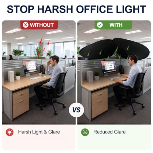 LOSADY Large Adjustable Office Cubicle Shade - Desk Privacy Canopy