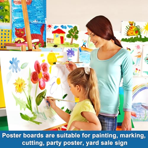 14x18 Inch White Poster Board Paper Bulk - 10 Sheets for Arts & Crafts