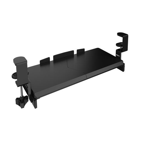 Mount-It! Keyboard Tray Under Desk Pull Out with Extra Sturdy C Clamp Mount (24" x 11")