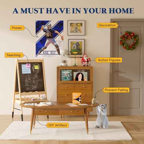 0.5'' Double Sided Adhesive Dots, 75Pcs Clear Adhesive Mounting Putty, Waterproof No Residue Adhesive Putty, Sticky Putty for Wall Hanging, Crafts, Posters Festival Decoration Museum