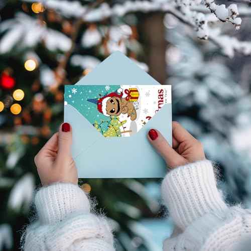 Christmas Cards - Set of 24 Christmas Cards Boxed with Envelopes and Stickers, 6 Assorted Designs Jack Sally Holiday Letter, 6 x 4 Inch Cute Xmas Nightmare Greeting Gift Letter Bulk Before