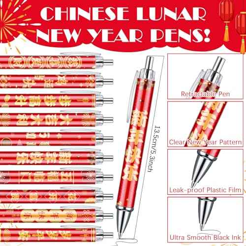 200 Pcs Chinese Lunar New Year Gift Set Includes Notebooks Bookmarks Ballpoint Pens Red Organza Bags Suitable for 2025 New Year Gifts School Office