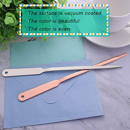 2 Pack Stainless Steel Letter Openers - Envelope Slitter for Office & Home