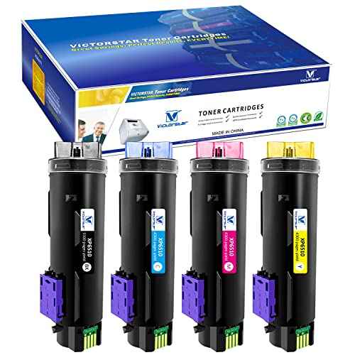 VICTORSTAR 4 Colors Compatible Toner Cartridges 6510 6515 ¡¼Extra High Yield¡½ 5500 Pages BK, 4300 Pages CMY for Xerox Phaser 6510n 6510dn 6510dni 6510dnm WorkCentre 6515 6515n 6515dn 6515dni 6515dnm