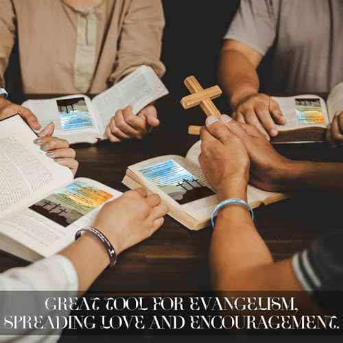 HyDren 300 Sets Christmas Bible Verse Bracelets and Christian Scripture Bookmarks Bulk Christmas Christian Gifts Religious Rubber Wristbands Bible Verse Gifts for Church