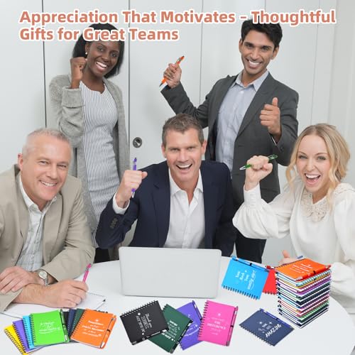 40 Sets/80 Pcs Employee Appreciation Gifts Bulk, Inspirational Notebooks with Motivational Pens for Staff, Thank You Gifts for Coworkers, Teachers,Team ,Nurse, DSP, Housekeeping, Office, School