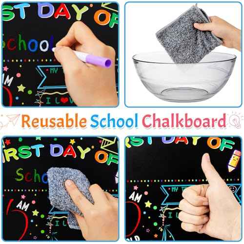 First and Last Day of School Double Sided Sign with Frame- 14¡±x11¡± Reusable Dry Erase Board - Back to School Supplies for Kindergarten Preschool