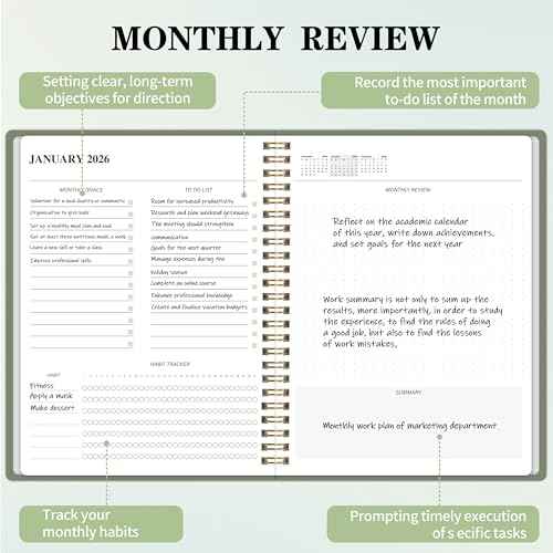 Monthly Planner 2026-2027, 2026 Calendar 24 Months Planner, JAN 2026 - DEC 2027, 7.4"x9.4", Personal Organizer with Monthly Goals, To-Do List, Habit Tracker, 24 Monthes for School Office Home Planning
