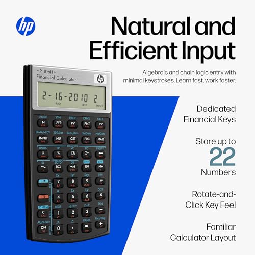 HP 10bII+ Financial Calculator Black 2026 Edition with 100+ Functions for Business & Exams