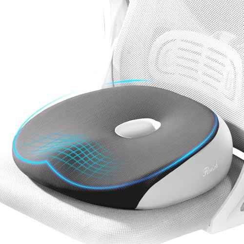 FLORICH Seat Cushion, Memory Foam Cushion for Office Chair, Ergonomic Office Seat Chair Cushion for Relieving Sciatica, Soft & Breathable Car Seat Cushion - Grey