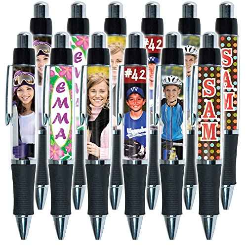 Jaymo PixPen - DIY Photo Pen ? Create Your Own Personalized Pen - Insert 2.5¡± x 1.75¡± Wallet Photo or Create and Print Inserts Online ? 12 Pack