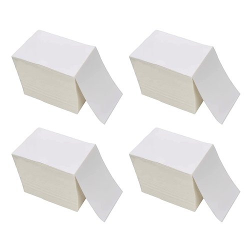 9527 Product Fanfold 4 x 6 Direct Thermal Labels White Perforated Shipping Labels,1000 Label per Stack,4 Stacks Total 4000 Label