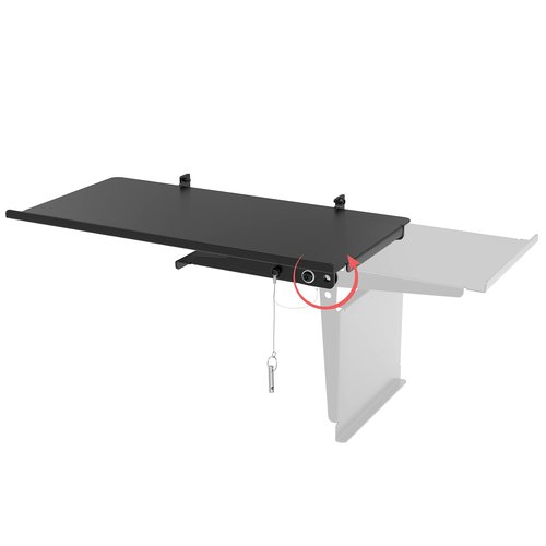 Add-on Keyboard Tray – CTA Add-on Keyboard Tray for Floor Stands & CTA Products – Black (ADD-KBTB)