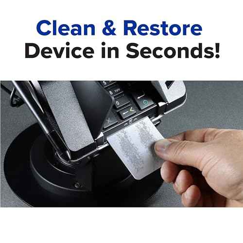 KICTeam - Waffletechnology¢ç Cleaning Cards for Verifone Card Reader Payment Machines (40 Cards) - Verifone Tested & Approved - Presaturated with Quick Drying Solution - Made in USA
