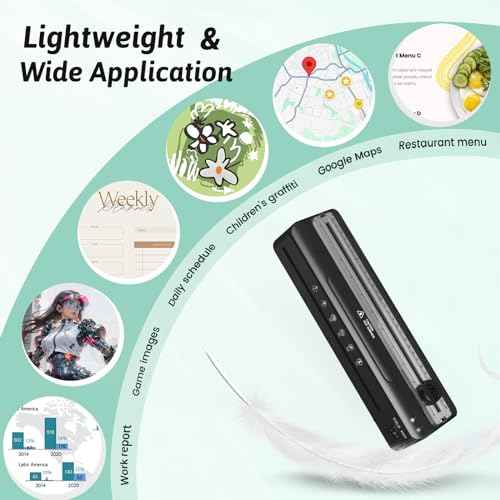 Laminator Machine 9 Inch Laminating Machine - A4 Cold Thermal Laminator Machine with Laminating Sheets, 8.5 x11 Personal Laminators for Teachers 90s Warm up, A4/A5/A6 Laminators for School Home