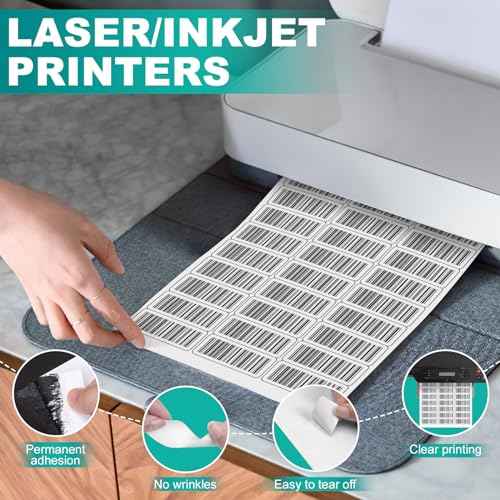 Address Labels 1¡¯¡¯x2-5/8¡¯¡¯ Stikcer Paper 30-UP 500 Sheets for Laser/Inkjet Printer Matte 15000 White Blank Printable Labels on 8.5x11 Inch for Mailing, Shipping, and Organizing