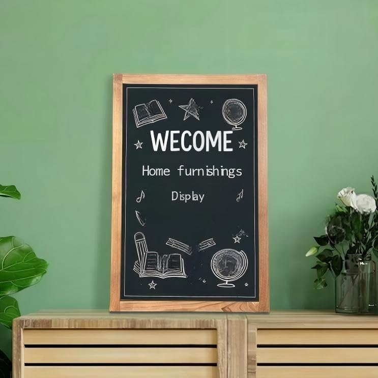 TONICE Magnetic Chalkboard Wall Decor Rustic Wood Frame 12x16 - Home & Office