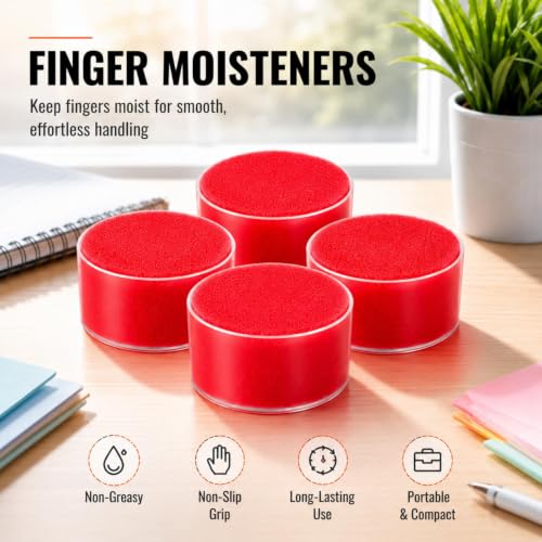 Outus 4 Pcs 3-Inch Sponge Cup Moistener for Money Counting and Document Sorting