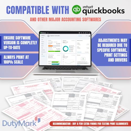 Dutymark 1099 NEC Forms 2026 Kit with 25 Copy Sets & Envelopes