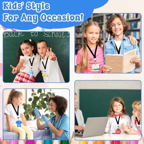 8 Sets Hall Pass Lanyards and School Passes Set Hall Pass Lanyards for Classrooms First Day of School Wooden Bathroom Restroom Library Office Nurse Passes Teacher Organization Supplies Gift