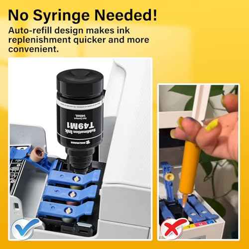700ML T49M F170 F570 Sublimation Ink for Surecolor F170 F570 SC-170 SC-570 170 570 Sublimation Printer (T49M1 T49M2 T49M3 T49M4 Autofill/ICC-Free/Anti-UV/5-Pcaks)