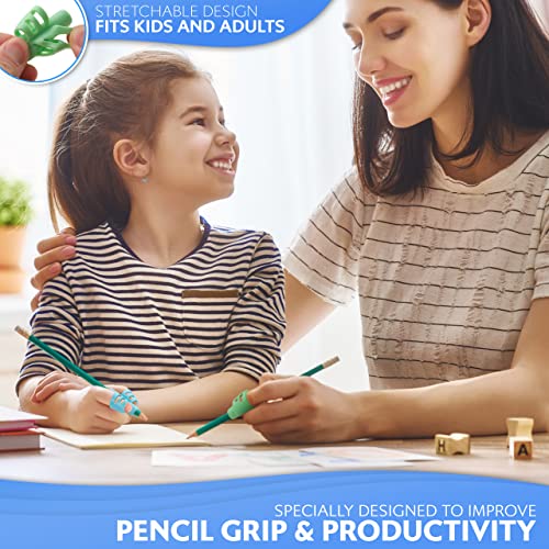 Multicolor Stylo Pencil Grips for Kids Handwriting - 6 Pack, Toddler to Preschool