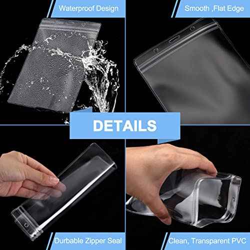 100 Sets 4 x 6 Inch Passport Holder Extra Large ID Badge Holder with Lanyards, Vertical Waterproof Clear Plastic ID Card Badge Protector Fill for Passport Credit Card Plane Ticket Receipt Cash