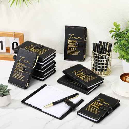 Honoson 12 Set Team Appreciation Gifts Bulk for Employee Staff Rad Tech Week Perioperative Nurses Practitioner Appreciation A5 Leather Notebook with Ballpoint Pen for Coworker Nurse Teacher