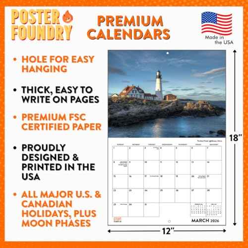President Trump Calendar 2026 Wall Monthly | American Made In The USA