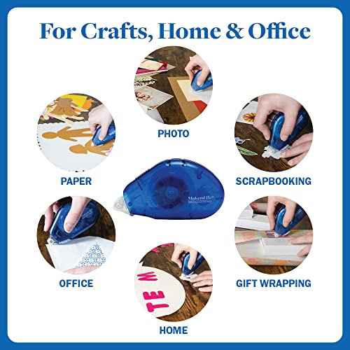 Double Sided Adhesive Tape for Crafts. Repositionable DOTS. 12 Pack