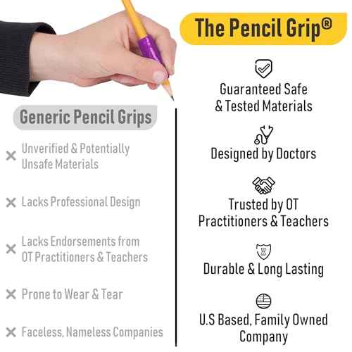 The Classics 12-Pack Extreme Gel Pencil Grips, Assorted Colors and Shapes, 1.3-Inch Long (TPG-16512)