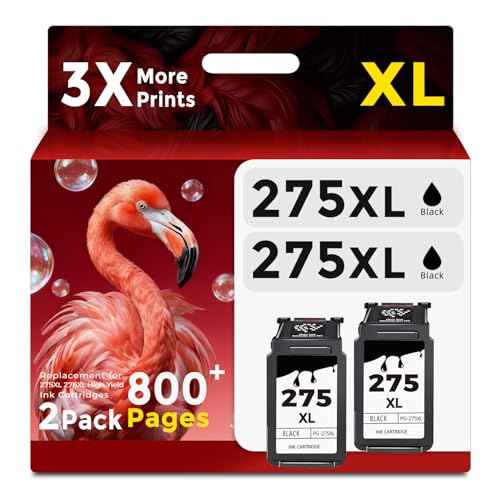 PG-275XL Compatible Ink Cartridge Replacement for Canon Ink 275 275XL PG275 XL Black Ink Cartridges for TS3522 TR4720 TR4722 TS3520 TS3500 TR4700 TS3700 TS3720 TS3722 Printer (2 Black)