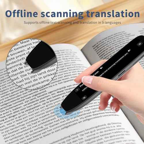 Language Translator Pen with OCR Scanning, Traductor Pen Supporting 142 Languages,Text to Speech Translation Pen,Reading Pen for Dyslexia with Text Extract, Ideal for Students and Adults