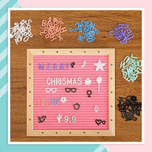 Yexiya 1035 Pcs Board Letters with Organizer Case Set Include 3/4'' Multicolor Plastic Pre Cut Characters Cursive for Felt Message Board Letters Numbers Symbols