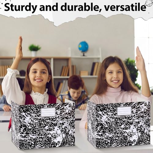 Sabary 24 Pack Desk Dividers for Students, Office Privacy Screens, Marble Black