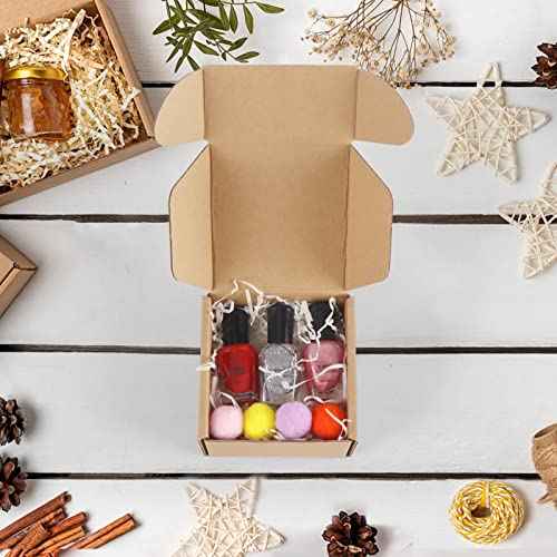PHAREGE 4x4x2 inch Shipping Boxes Bulk 100 Pack Brown, Tab Lock Tuck Top Mailer Boxes for Packaging Small Business, Small Cardboard Gift Boxes for Wrapping Mailing Present