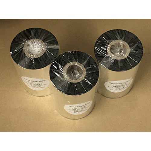 ProLine Thermal Transfer Ribbon - Premium Resin-Enhanced Wax - 4.33" x 1476" (110mm x 450m) Ink Outside for Zebra Datamax Sato TT Printers (2 Rolls)