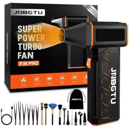 16-in-1 Electric Air Duster - 140000RPM Compressed Air Duster, 3 Gear Adjustable Jet Dry Blower, Air Blaster for Keyboard, PC, Car, Air Bed and Home Cleaning