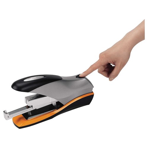 Swingline Stapler, 70 Sheet Capacity, Optima 70, Jam Free, Reduced Effort, Soft Grip, Metal, Silver/Black/Orange (87875)