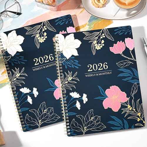 2026 Planner - 2026 Planner Weekly and Monthly, 8.5" x 11", Jan. 2026 - Dec. 2026, Calendar Planner 2026 Spiral Bound with 12 Monthly Tabs