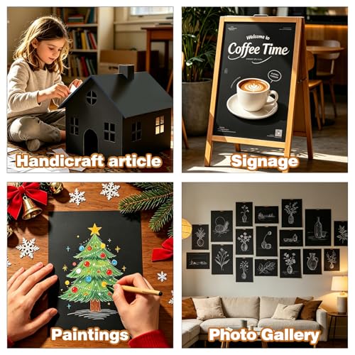 ZhoCue 24x36 Black Foam Board 4 Pack - Acid-Free Double Sided Sign & Craft Board