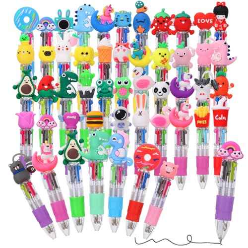 BESARME 48 Packs Multicolor Pen in One, 4-in-1 Fun Pens Stocking Stuffers for Kids Ballpoint Pens Bulk Gifts Party Favors Goodie Bags Stuffers for Kids