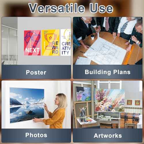 2 Pcs 18" x 24" Rigid Print Protectors Clear Hard Sheet Protectors Heavy Duty Top Loading Crystal Poster Sleeves Picture Frame Hard Plastic Sleeves for Art Prints Photos Documents Blueprint