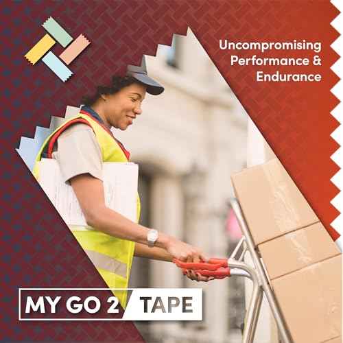My Go 2 Heavy Duty Packing Tape, 4 Pack, 60 Yard Rolls, Clear, 2.7 MIL, Carton Tape Refill for Shipping, Mailing, Packaging and Moving